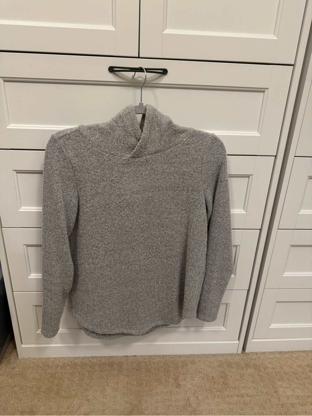 LOFT Light Gray Cowl Neck Pullover Sweater